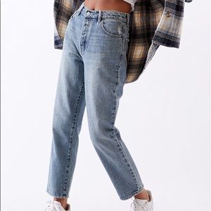 PacSun 28 Long Eco Medium Blue High Rise Straight Jeans